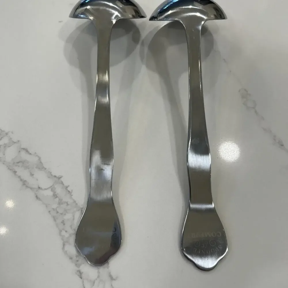 2- SPOONFUL OF COMFORT Stainless Serving Ladle Spoon Long Handle 9” Soup Vintage